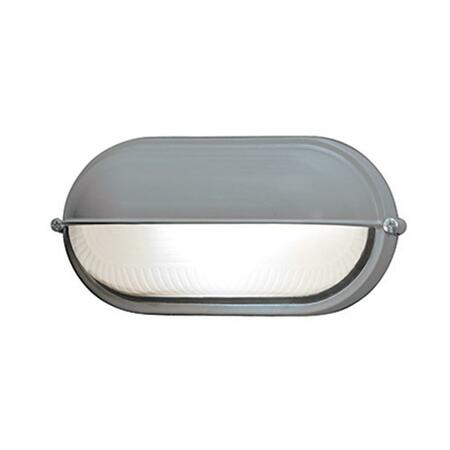 NAUTICUS 20291-SAT-FST 1 Light Bulkhead in Satin with Frosted Glass 20291-SAT/FST